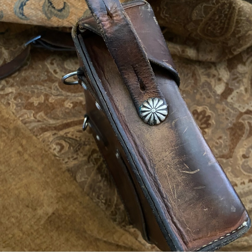 VINTAGE Leather Swiss Army Bag, Leather Strap Handle - F. Dolder Bernmunster - Picture 7 of 16